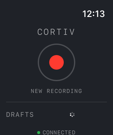 Apple Watch — new recording